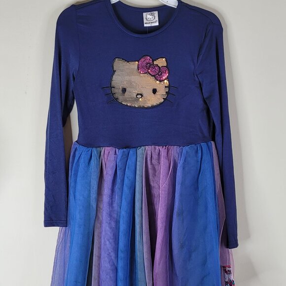 Hello Kitty Girls' Long-Sleeve Tulle Dress - Size 12 - Picture 4 of 10